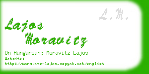 lajos moravitz business card